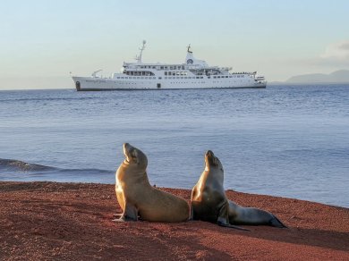 Statek na Galapagos