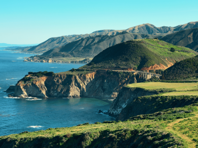 Big Sur - USA przejazd wzdłuż wybrzeża z pięknymi widokami