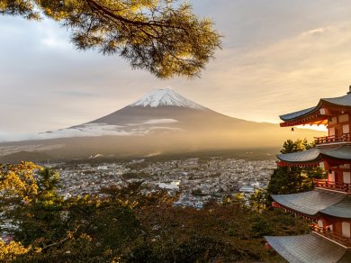 Góra Fuji -piękne miejsca Japonii