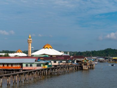 Kampong Ayer zwiedzanie wioski wodnej