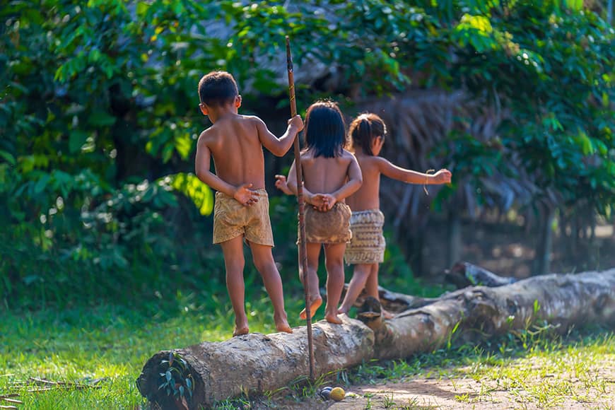 Amazonia to dom wielu różnych plemion. Są rdzennymi mieszkańcami dżungli.