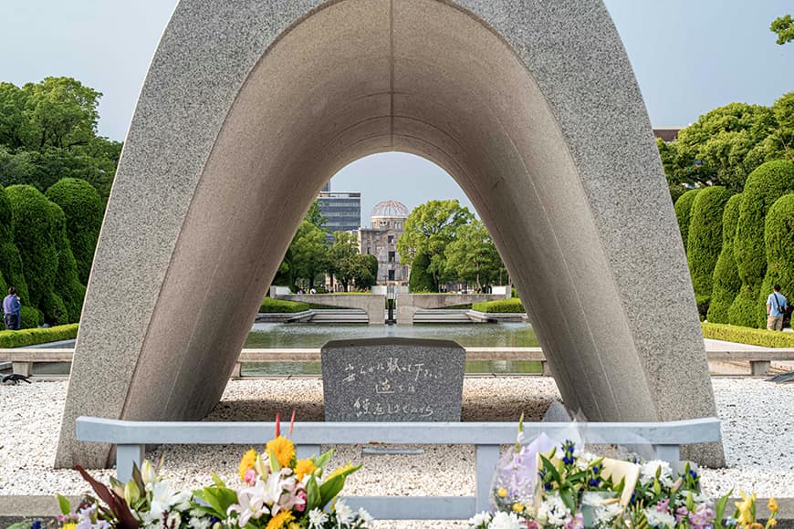 Miejsce pamięci po ważnym wydarzeniu historycznym dla całego świata – wybuchu atomowym w Hiroszimie.