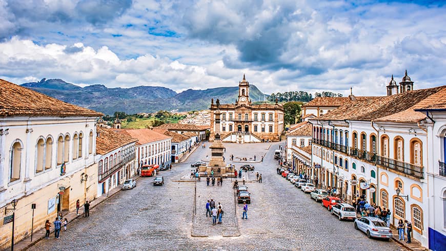 Piękna miejscowość Ouro Preto, znajdująca się w samym sercu Brazylii
